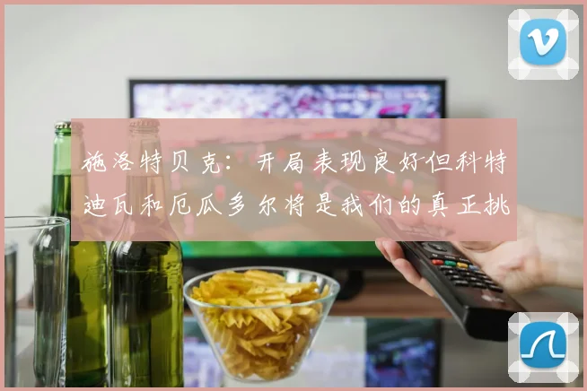 施洛特贝克：开局表现良好但科特迪瓦和厄瓜多尔将是我们的真正挑战